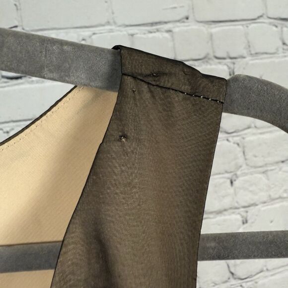 NBD x Revolve Calla Gown Cowl Neck Maxi Dress Black Nude Chiffon Womens M NWT - Picture 14 of 14